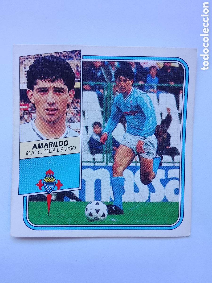 Cromos de f&uacute;tbol: AMARILDO BAJA DIFICIL CELTA DE VIGO LIGA ESTE 89-90 SIN PEGAR NUNCA PEGADO