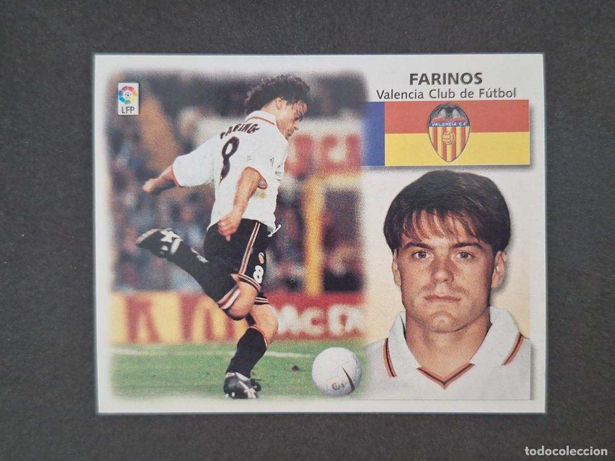 Cromos de f&uacute;tbol: L5 FARINOS VALENCIA C. F. LIGA ESTE 1999 2000 99 00 NUNCA PEGADO SIN PEGAR