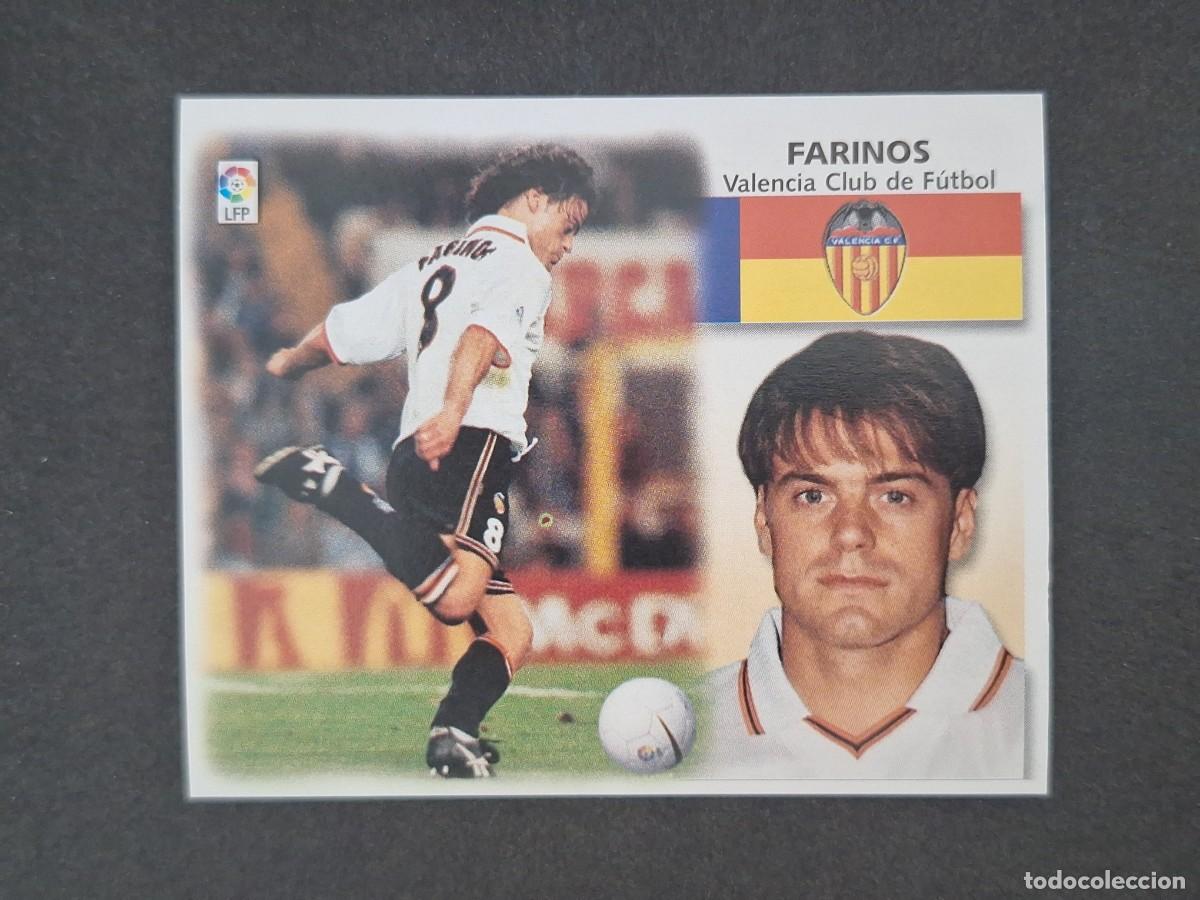 Cromos de f&uacute;tbol: L5 FARINOS VALENCIA C. F. LIGA ESTE 1999 2000 99 00 NUNCA PEGADO SIN PEGAR