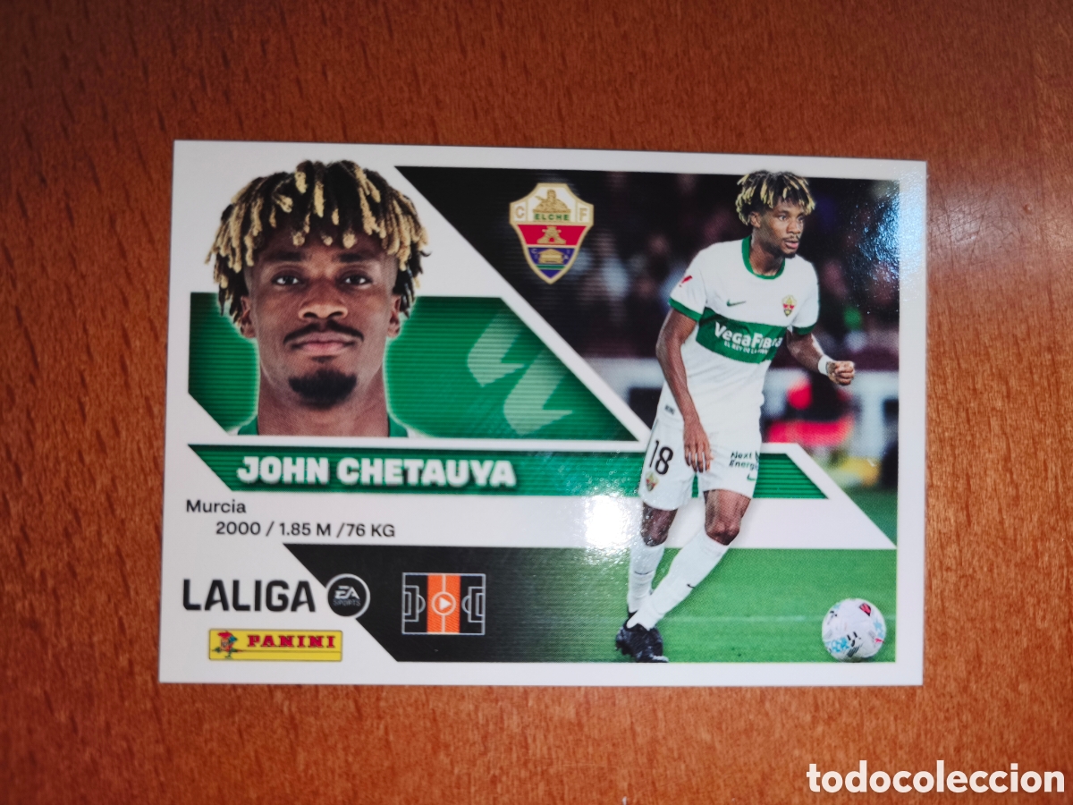 Cromos de f&uacute;tbol: John Chetauya n&deg;13B liga este 26/27 Elche