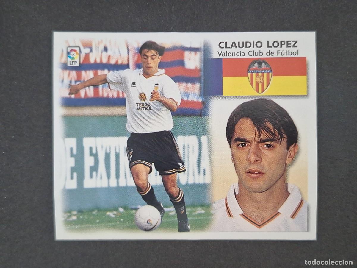 Cromos de f&uacute;tbol: L5 CLAUDIO LOPEZ VALENCIA C. F. LIGA ESTE 1999 2000 99 00 NUNCA PEGADO SIN PEGAR