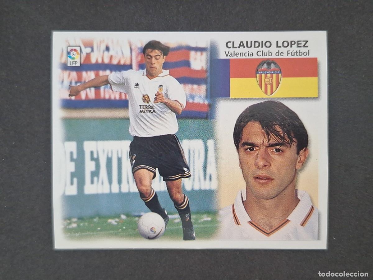 Cromos de f&uacute;tbol: L5 CLAUDIO LOPEZ VALENCIA C. F. LIGA ESTE 1999 2000 99 00 NUNCA PEGADO SIN PEGAR
