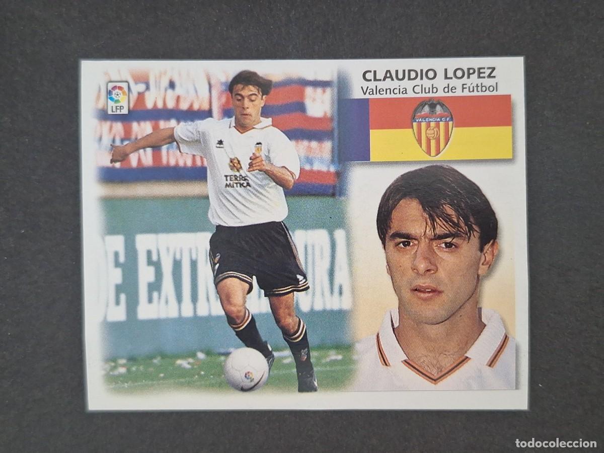 Cromos de f&uacute;tbol: L5 CLAUDIO LOPEZ VALENCIA C. F. LIGA ESTE 1999 2000 99 00 NUNCA PEGADO SIN PEGAR