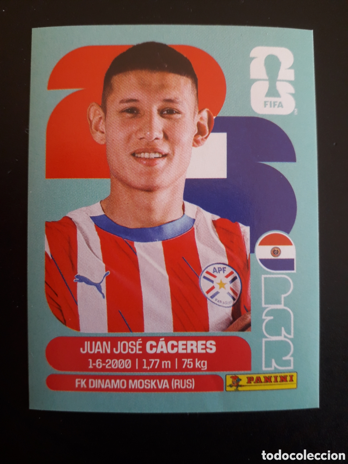 Cromos de f&uacute;tbol: C&Aacute;CERES PARAGUAY PAR 6 MUNDIAL F&Uacute;TBOL 2026 FIFA WORLD CUP PANINI SIN PEGAR PEDIDO M&Iacute;NIMO 3&euro;