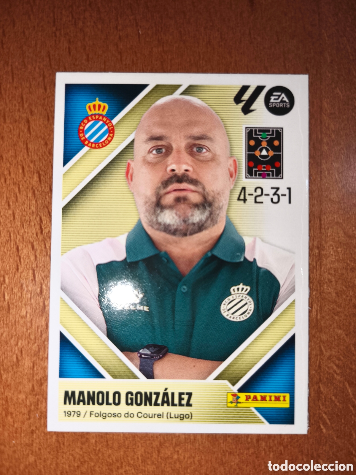 Football Stickers: Manolo Gonz&aacute;lez n&deg;2 liga este 26/27 Espanyol