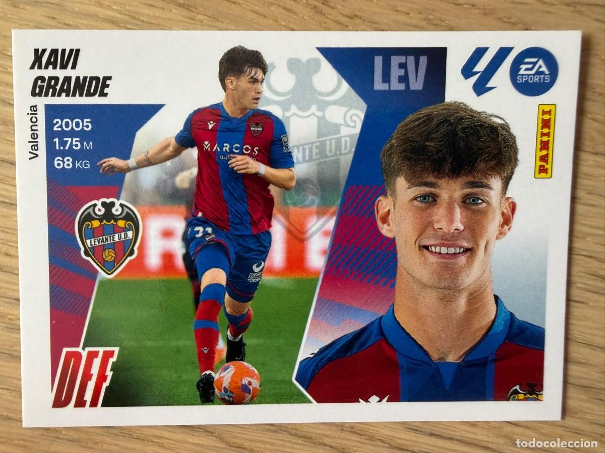 Cromos de f&uacute;tbol: 5 XAVI GRANDE LEVANTE 25 26 2025 2026 LIGA EA SPORTS COLECCIONES ESTE SIN PEGAR STICKER