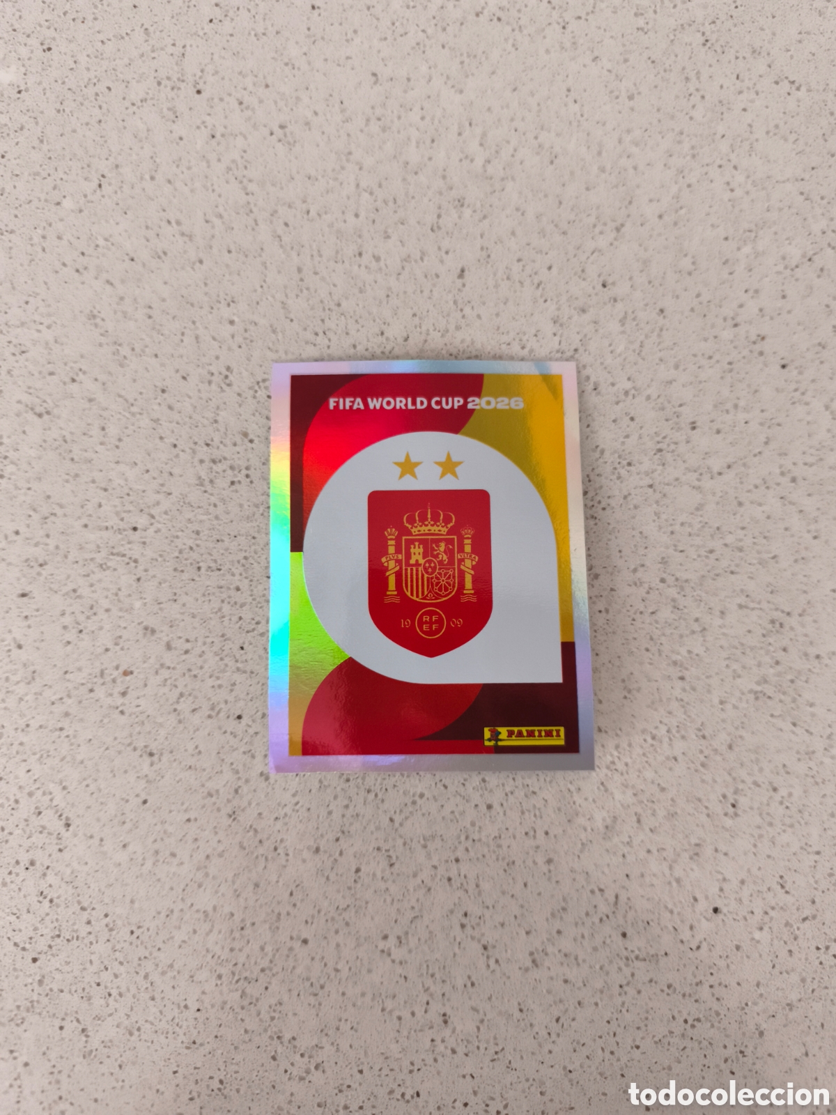 Cartes &agrave; collectionner de Football: CROMO ACTUALIZACI&Oacute;N N&Uacute;MERO 1 BIS COLOCA ESCUDO ESPA&Ntilde;A ( 2 ESTRELLAS ). MUNDIAL 2026. PANINI.