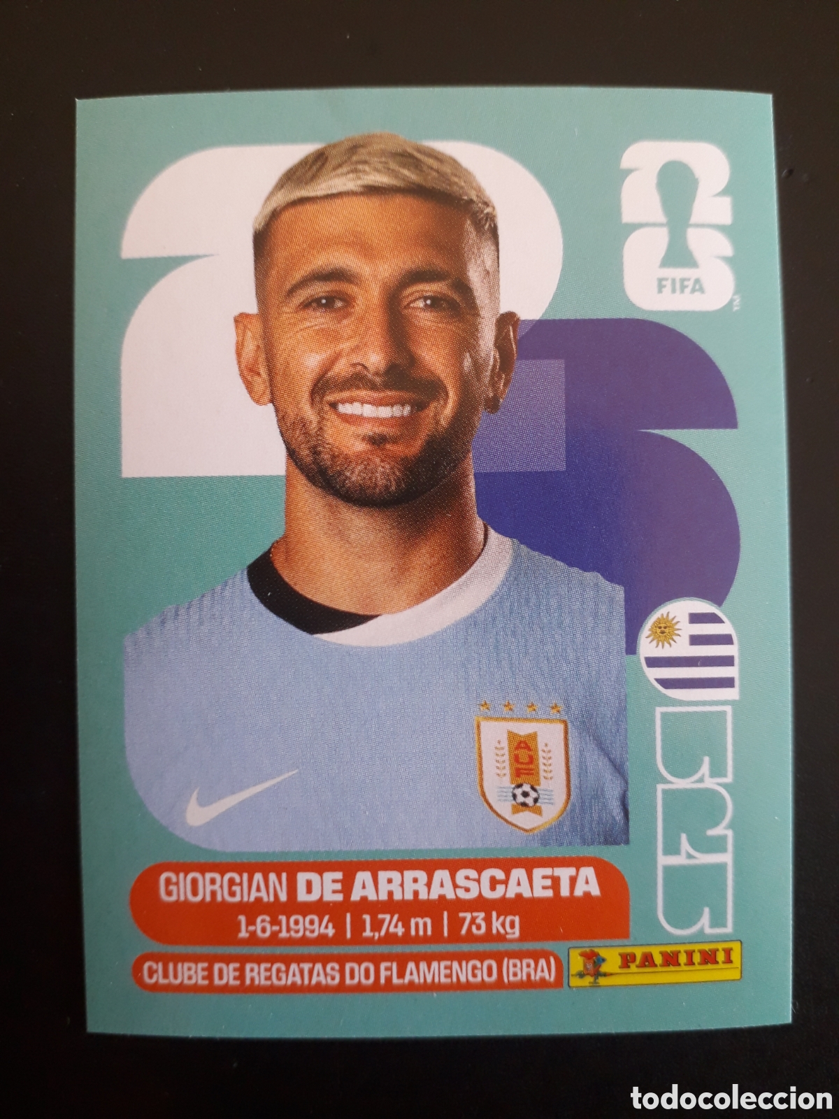 Figurine di Calcio: DE ARRASCAETA URUGUAY URU 11 MUNDIAL F&Uacute;TBOL 2026 FIFA WORLD CUP PANINI SIN PEGAR PEDIDO M&Iacute;NIMO 3&euro;