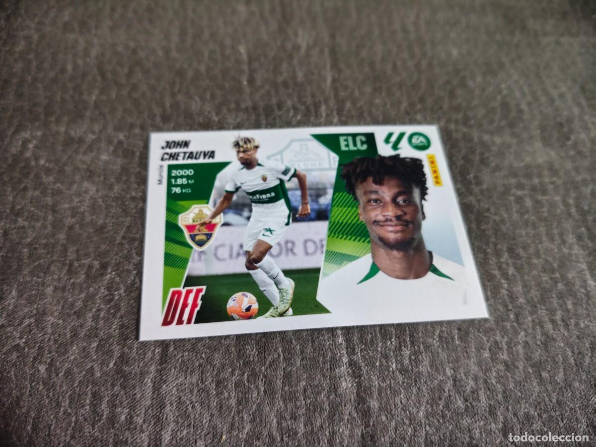 Fu&szlig;ball-Sticker: Cromo 8 JOHN CHETAUYA ELCHE CF. Colecci&oacute;n LALIGA F&uacute;tbol 2025-2026 PANINI Nuevo