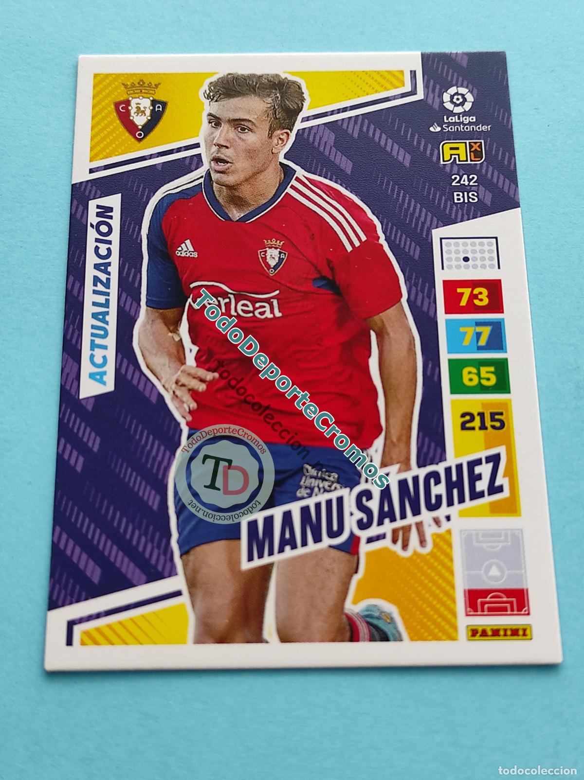 Cromos de f&uacute;tbol: 242 BIS MANU S&Aacute;NCHEZ ACTUALIZACI&Oacute;N POCKET BOX CA OSASUNA ADRENALYN XL 22 23 PANINI 2022/2023 AL2223