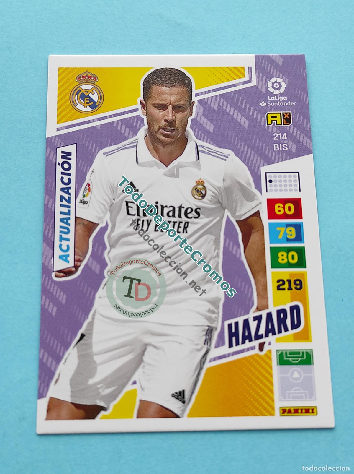 Cromos de f&uacute;tbol: 214 BIS HAZARD (ACTUALIZACI&Oacute;N POCKET BOX) REAL MADRID ADRENALYN XL 22 23 PANINI 2022/2023 AL2223