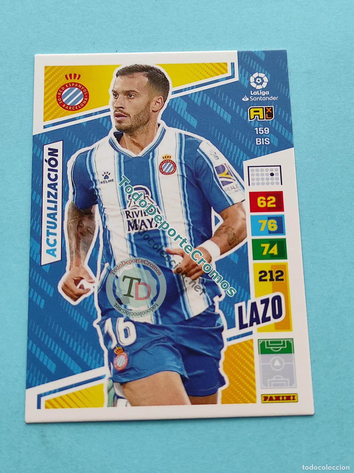 Cromos de f&uacute;tbol: 159 BIS LAZO (ACTUALIZACI&Oacute;N POCKET BOX) RCD ESPANYOL ADRENALYN XL 22 23 PANINI 2022/2023 AL2223