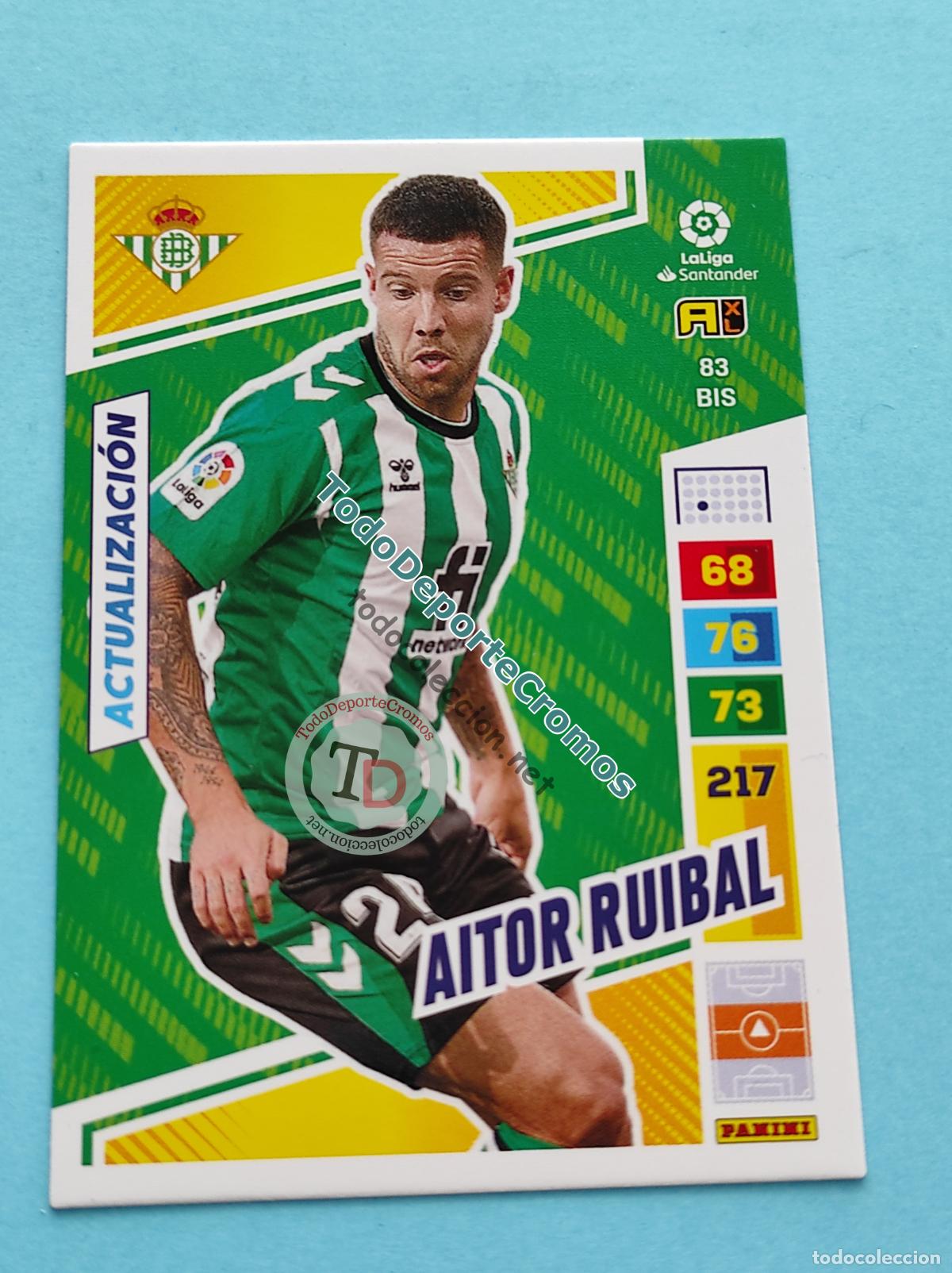 Cromos de f&uacute;tbol: 83 BIS AITOR RUIBAL (ACTUALIZACI&Oacute;N POCKET BOX) REAL BETIS ADRENALYN XL 22 23 PANINI 2022/2023