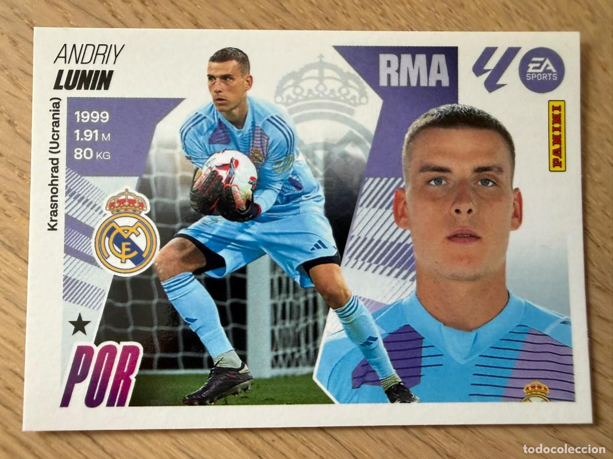 Cromos de f&uacute;tbol: 4 LUNIN REAL MADRID 25 26 2025 2026 LIGA EA SPORTS COLECCIONES ESTE SIN PEGAR STICKER