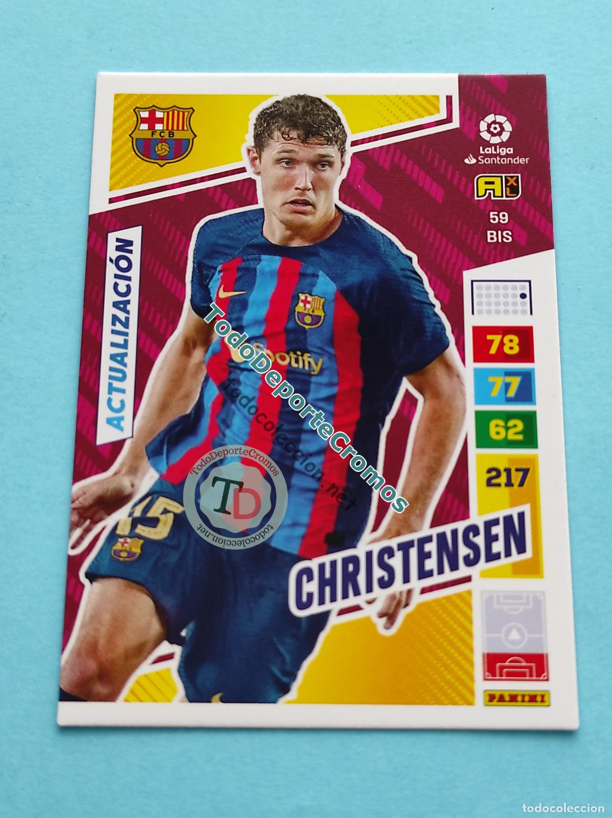 Cromos de f&uacute;tbol: 59 BIS CHRISTENSEN (ACTUALIZACI&Oacute;N POCKET BOX) FC BARCELONA ADRENALYN XL 22 23 PANINI 2022/2023