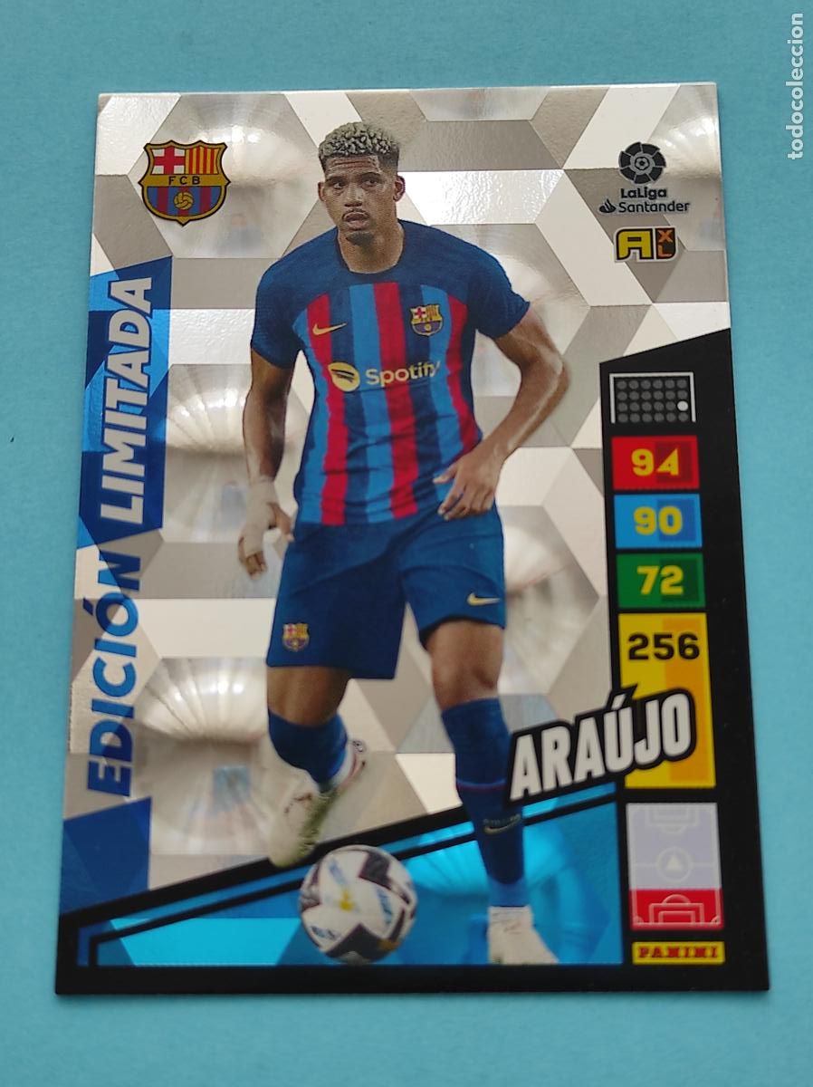 Cromos de f&uacute;tbol: ARAUJO FC BARCELONA BAR&Ccedil;A EDICION LIMITADA ADRENALYN XL LIGA 22/23 POCKET BOX PLATINUM 2022/2023