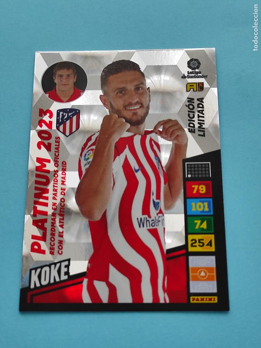 Cromos de f&uacute;tbol: KOKE ATLETICO MADRID EDICION LIMITADA ADRENALYN XL LIGA 22/23 POCKET BOX PLATINUM 2022/2023 AL2223