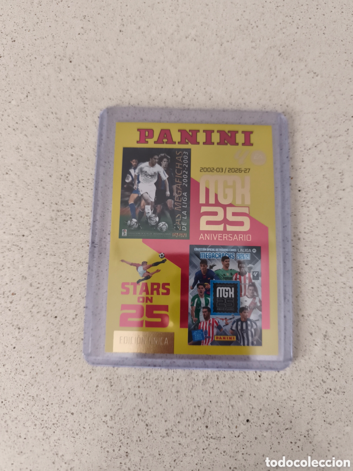 Cromos de f&uacute;tbol: CARTA EDICI&Oacute;N &Uacute;NICA MEGACRACKS 25 ANIVERSARIO. MEGACRACKS 26/27. PANINI.