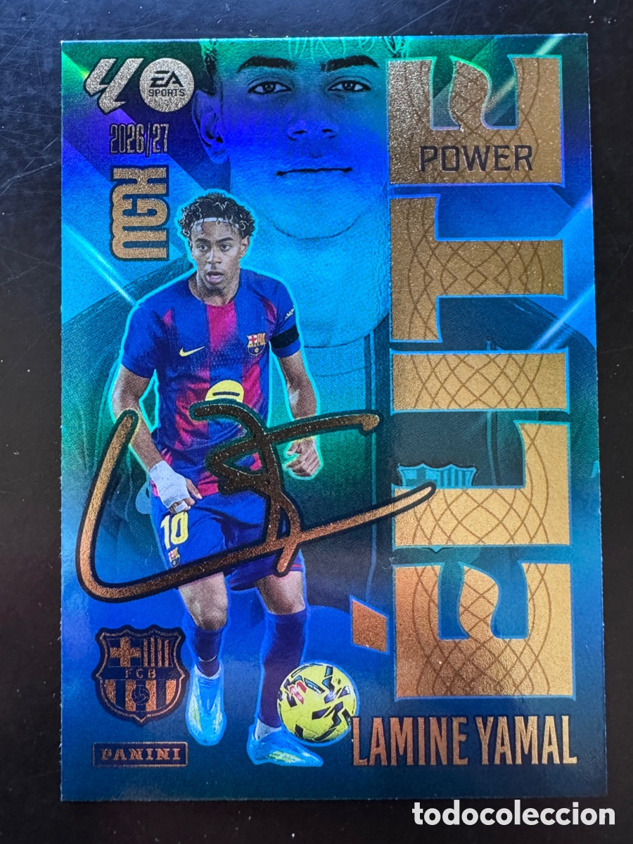Cromos de f&uacute;tbol: Lamine Yamal Elite Power 9P Barcelona Megacracks 2026/27
