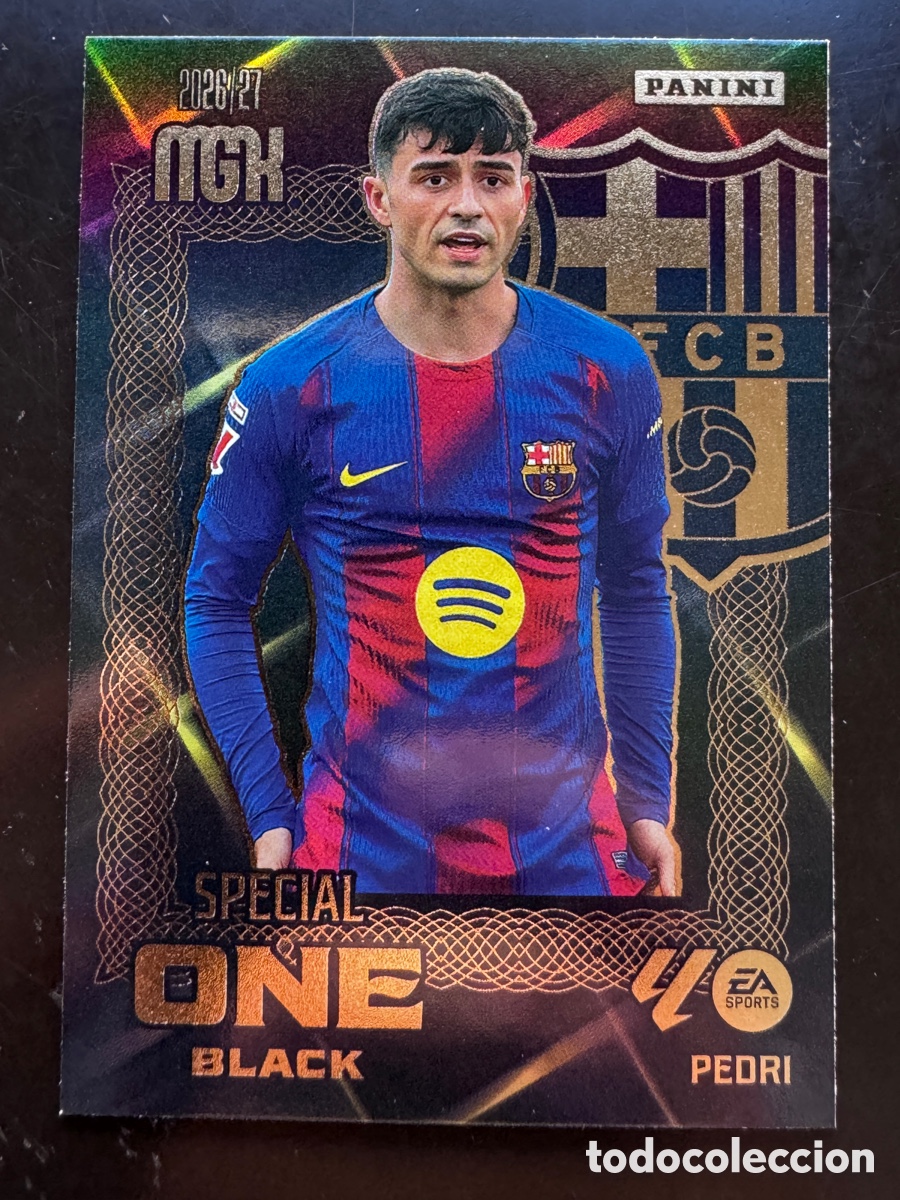 Cromos de f&uacute;tbol: Pedri Special One Black Barcelona Megacracks 2026/27