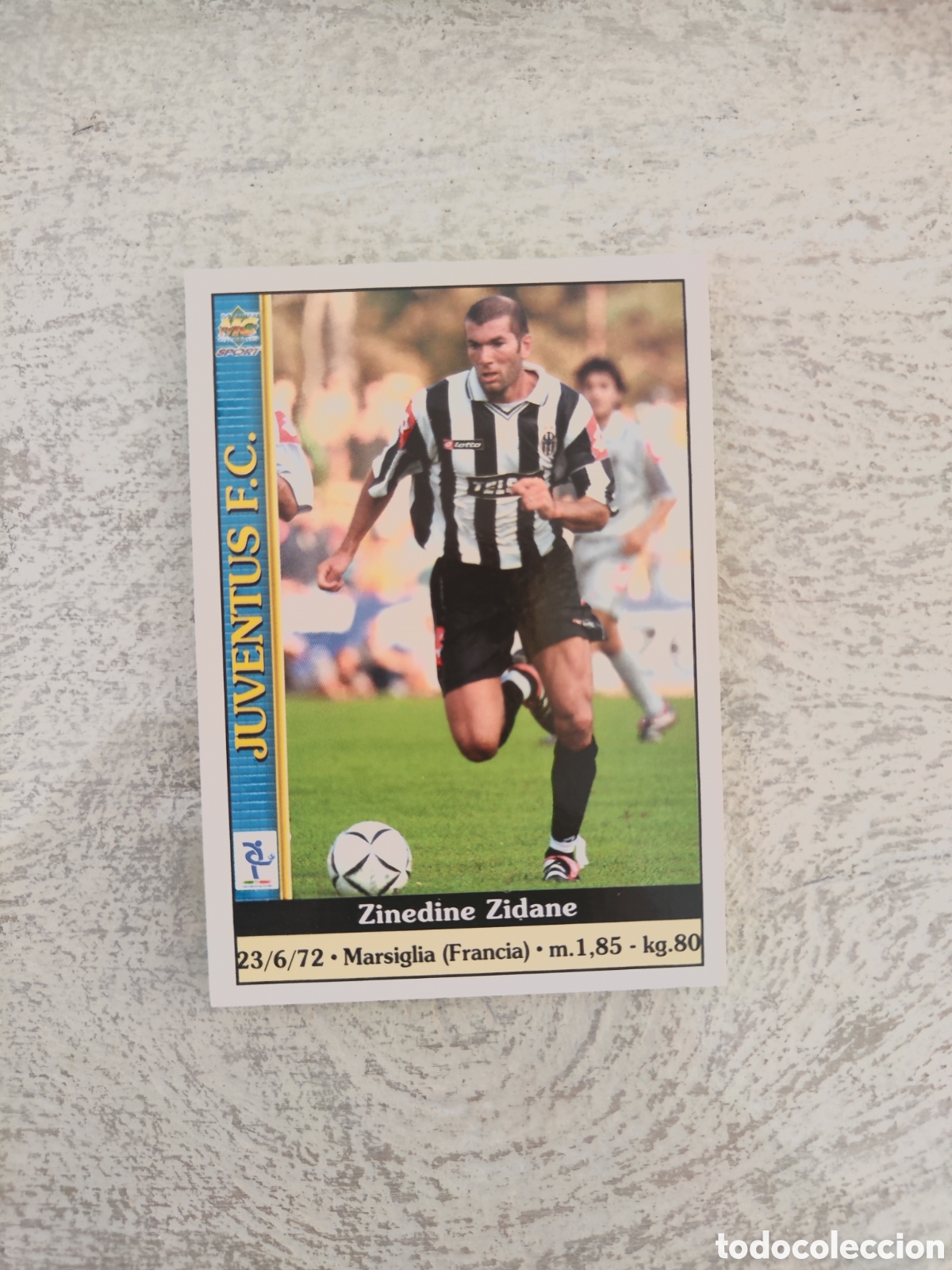 Cromos de f&uacute;tbol: Trading card Ficha Calciatori Calcio 2000 2001 Juventus Zidane &uacute;ltimo a&ntilde;o en italia buen estado