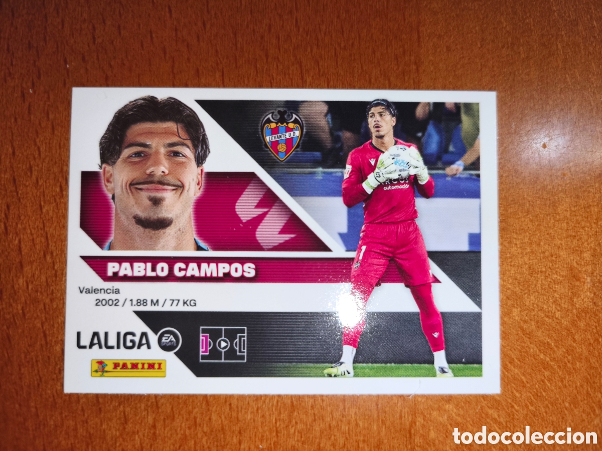 Fu&szlig;ball-Sticker: Pablo Campos n&deg;4 liga este 26/27 Levante