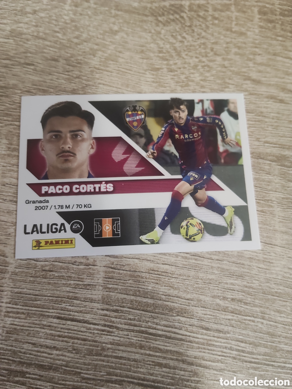 Fu&szlig;ball-Sticker: Paco Cortes Levante liga 2026 2027 26 27 ediciones este