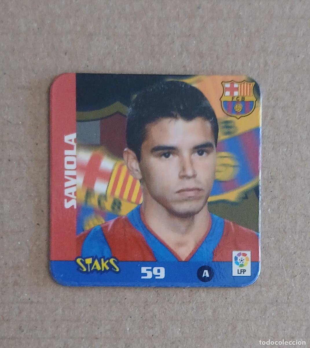 Cromos de f&uacute;tbol: STAK n&ordm; 59 SAVIOLA BARCELONA STAKS LIGA 2003-2004 DE PANINI.