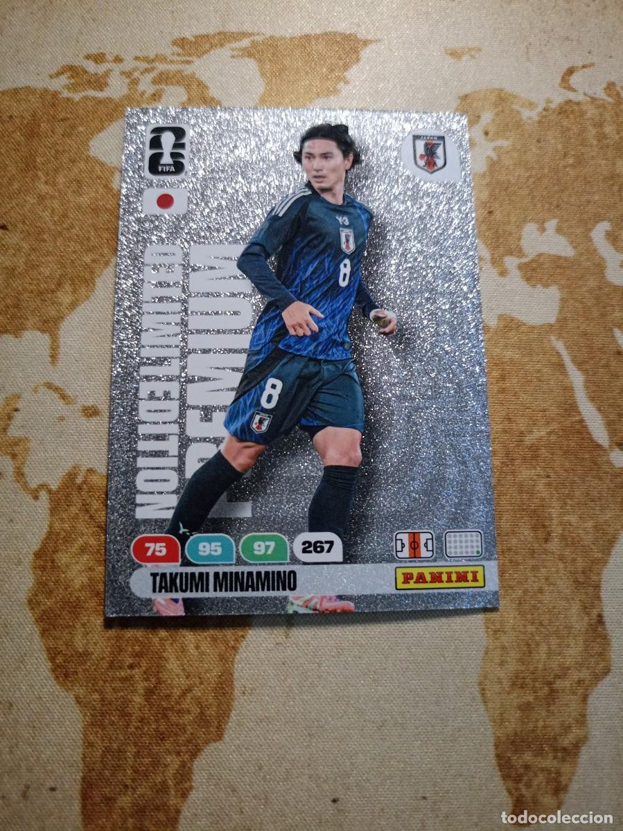 Cromos de f&uacute;tbol: Limited Edition Premium TAKUMI MINAMINO Adrenalyn WORLD cup 2026