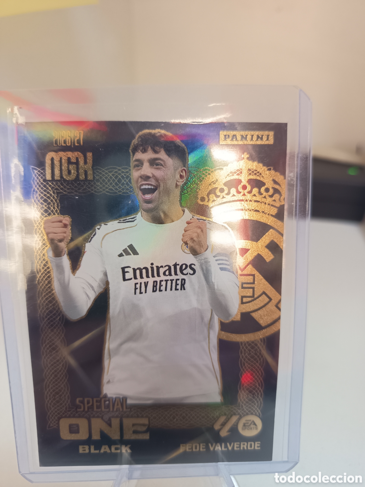 Cartes &agrave; collectionner de Football: SPECIAL ONE BLACK FEDE VALVERDE MEGACRACKS 2026 2027