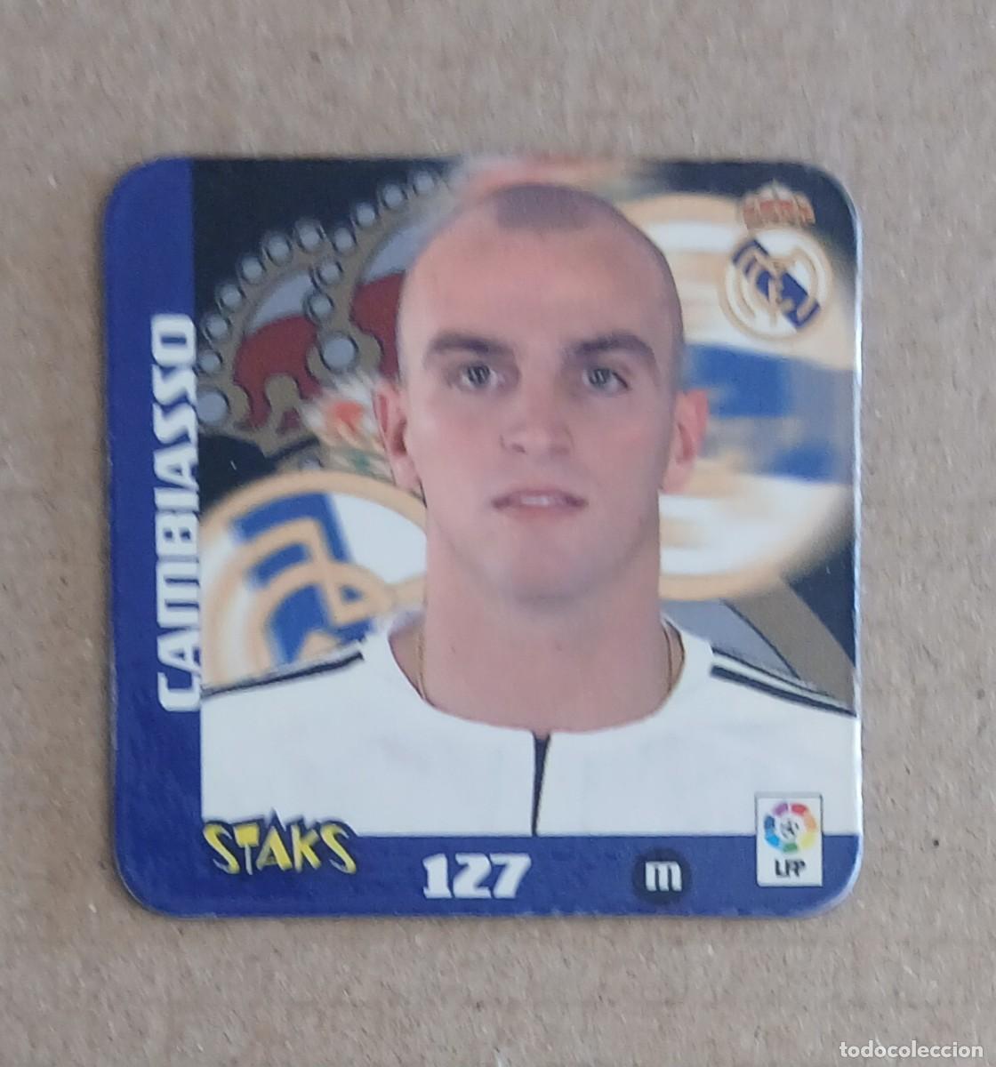Cromos de f&uacute;tbol: STAK n&ordm; 127 CAMBIASSO REAL MADRID STAKS LIGA 2003-2004 DE PANINI.
