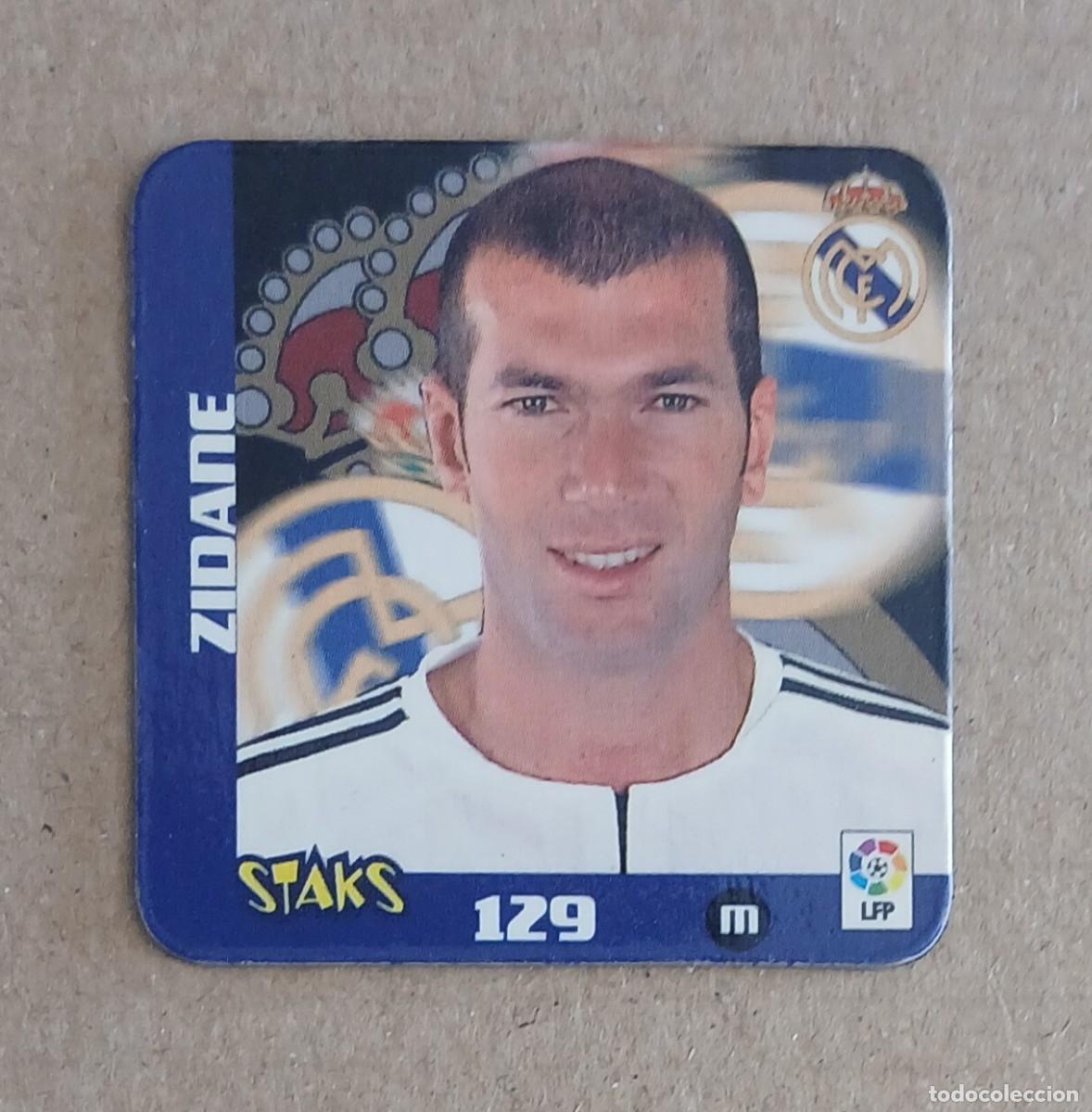 Cromos de f&uacute;tbol: STAK n&ordm; 129 ZIDANE REAL MADRID STAKS LIGA 2003-2004 DE PANINI.