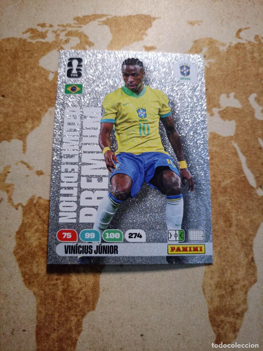 Cromos de f&uacute;tbol: Limited Edition Premium VINICIUS JUNIOR Adrenalyn WORLD cup 2026