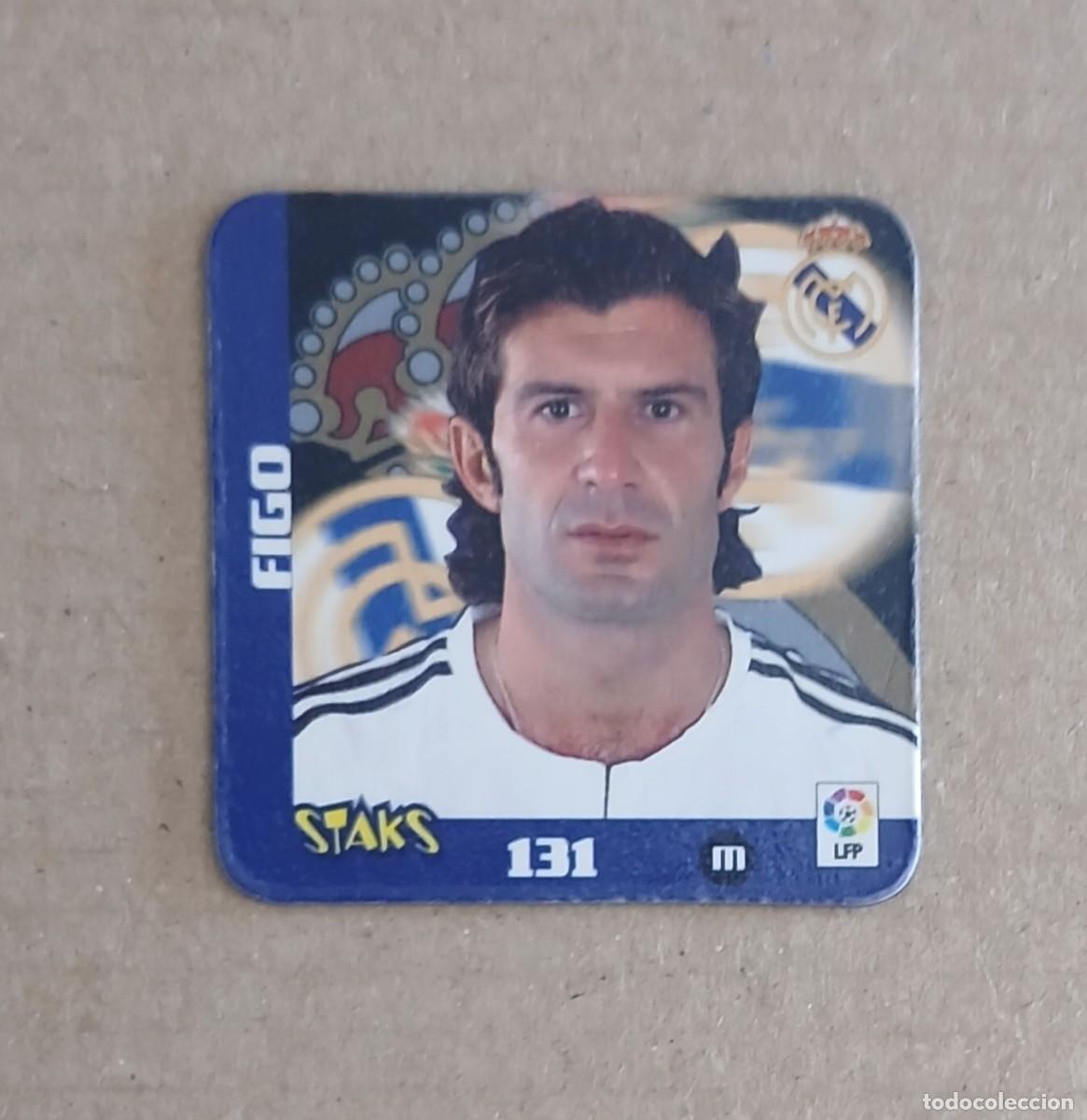 Cromos de f&uacute;tbol: STAK n&ordm; 131 FIGO REAL MADRID STAKS LIGA 2003-2004 DE PANINI.