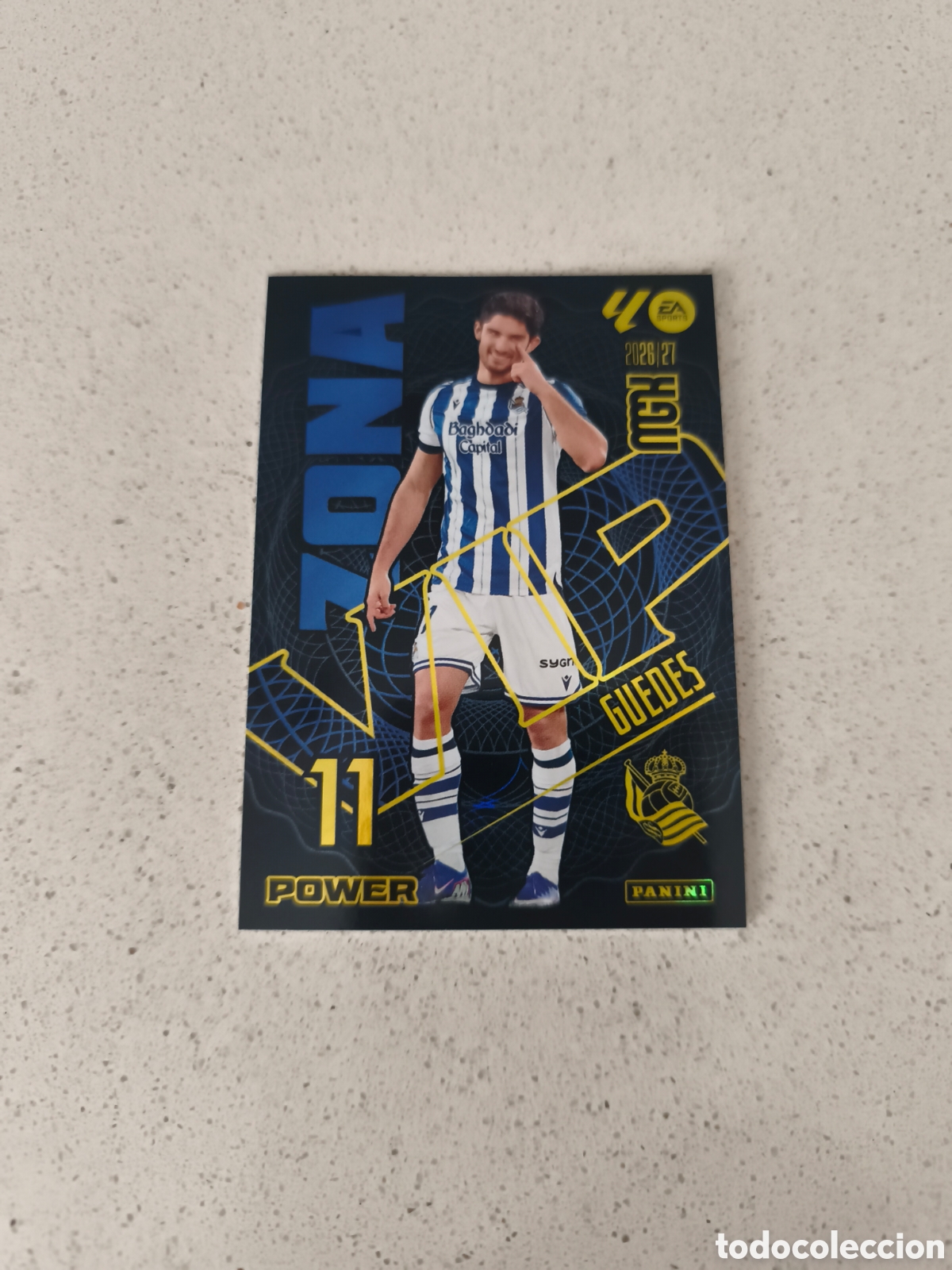 Cartes &agrave; collectionner de Football: CARTA ZONA VIP POWER GUEDES REAL SOCIEDAD. MEGACRACKS 26/27. PANINI.