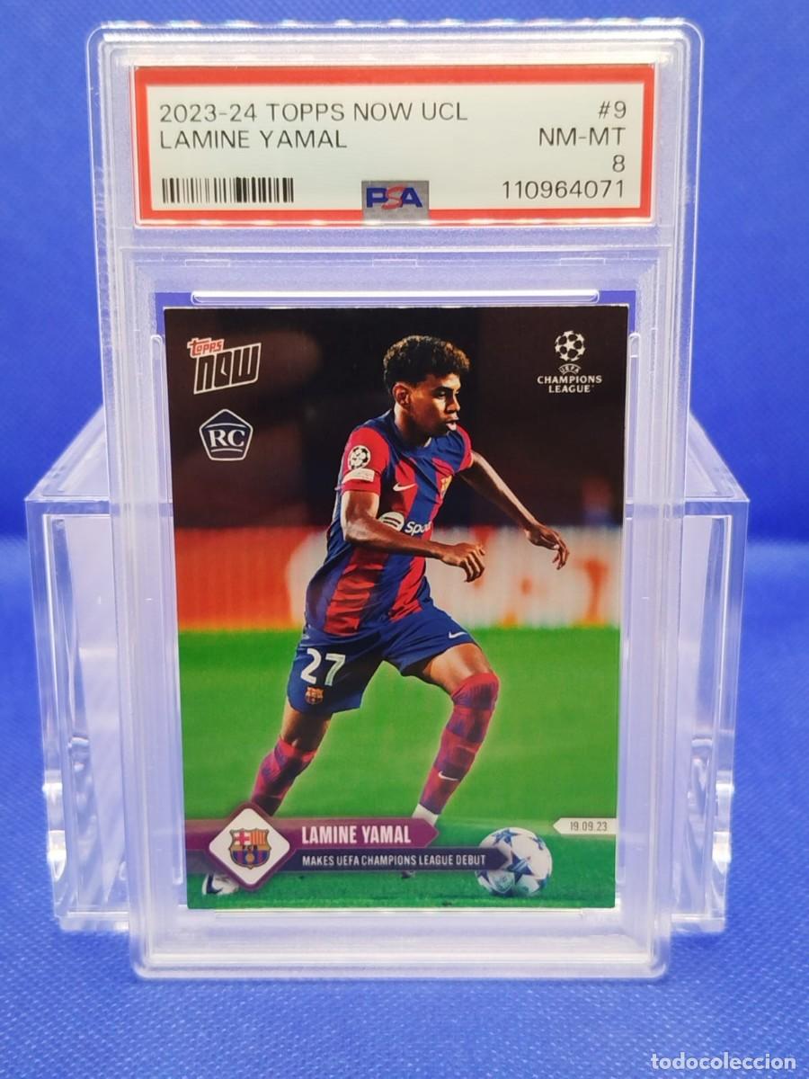 Cartes &agrave; collectionner de Football: PSA 8 #9 LAMINE YAMAL RC 2023 TOPPS NOW UCL &rdquo;19/09/23 MAKES UCL DEBUT&rdquo; 1/21029