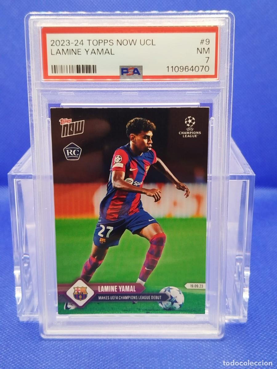 Cromos de Futebol: PSA 7 #9 LAMINE YAMAL RC 2023 TOPPS NOW UCL &rdquo;19/09/23 MAKES UCL DEBUT&rdquo; 1/21029