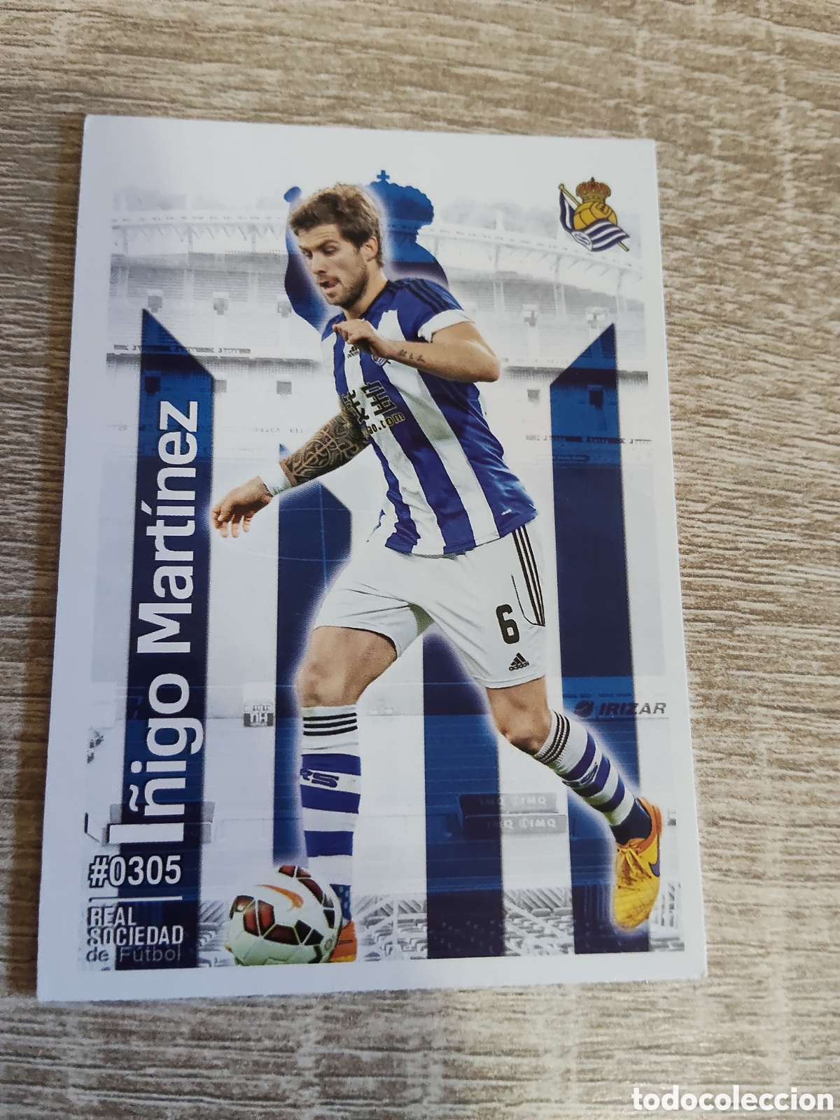 Football Stickers: Mundicromo las fichas de la liga 2016 305 &Iacute;&ntilde;igo Mart&iacute;nez Real Sociedad