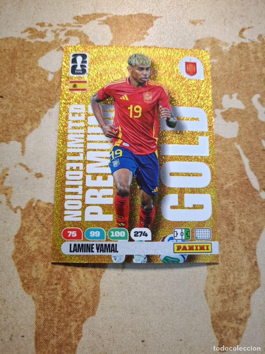 Football Stickers: Limited Edition Premium Gold LAMINE YAMAL Adrenalyn WORLD cup 2026