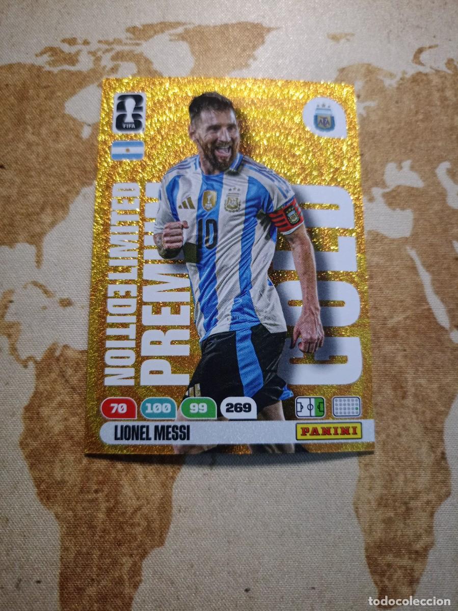 Football Stickers: Limited Edition Premium Gold LIONEL MESSI Adrenalyn WORLD cup 2026