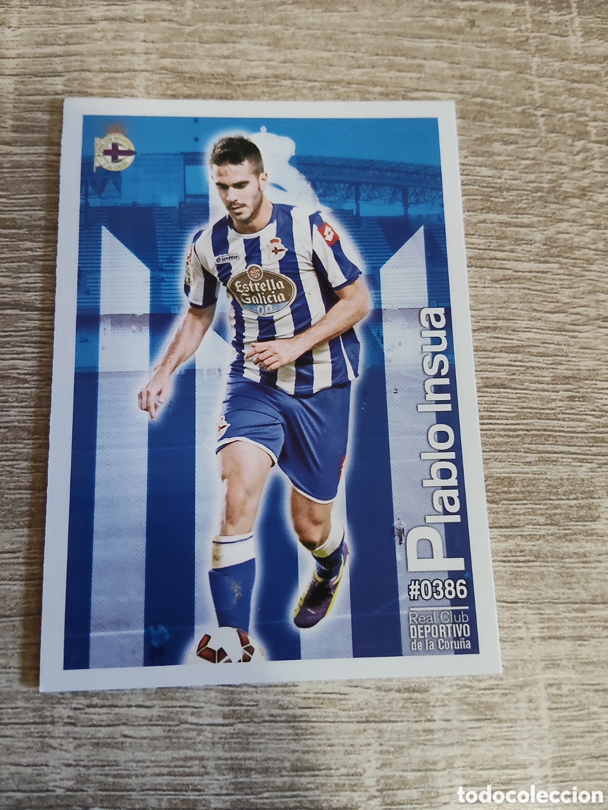 Football Stickers: Mundicromo las fichas de la liga 2016 386 Pablo Insua baja Deportivo de la Coru&ntilde;a