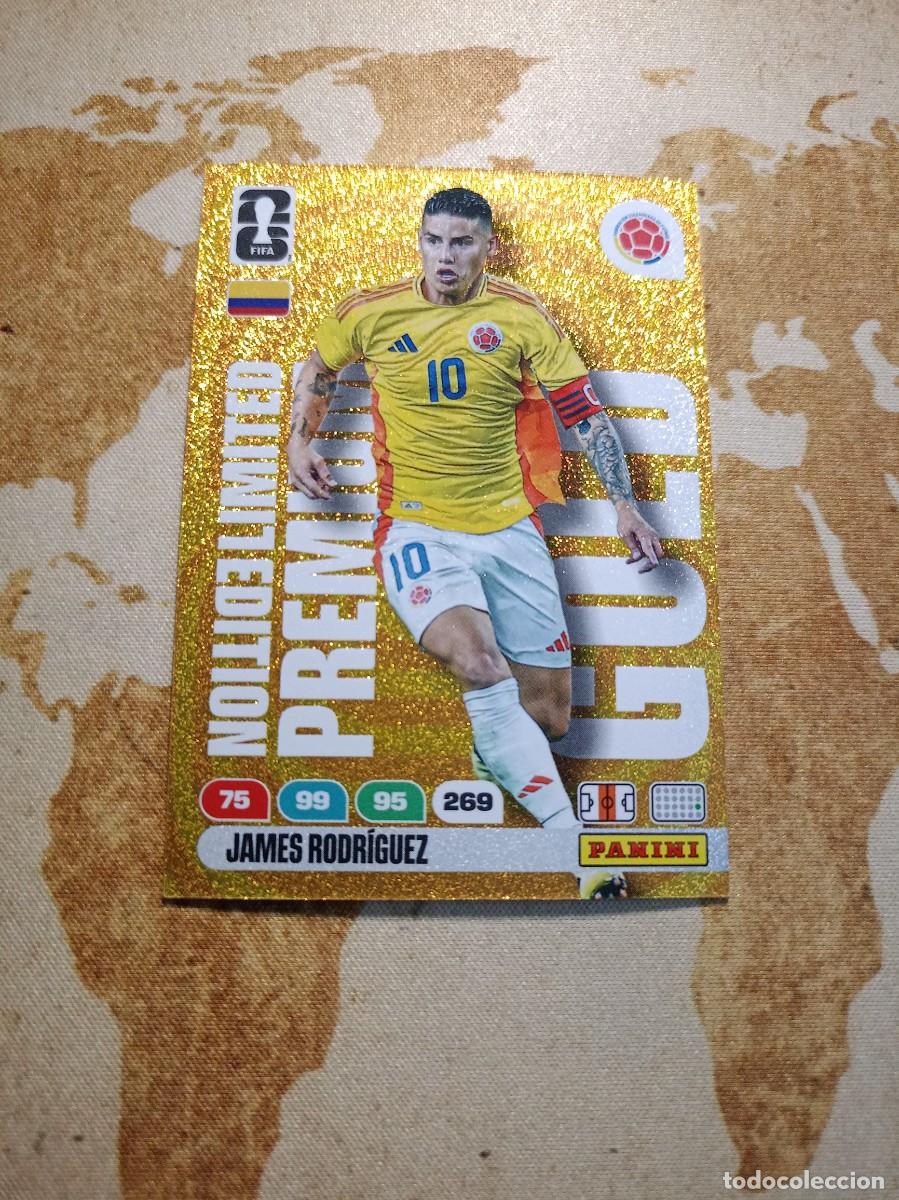 Football Stickers: Limited Edition Premium Gold JAMES RODR&Iacute;GUEZ Adrenalyn WORLD cup 2026