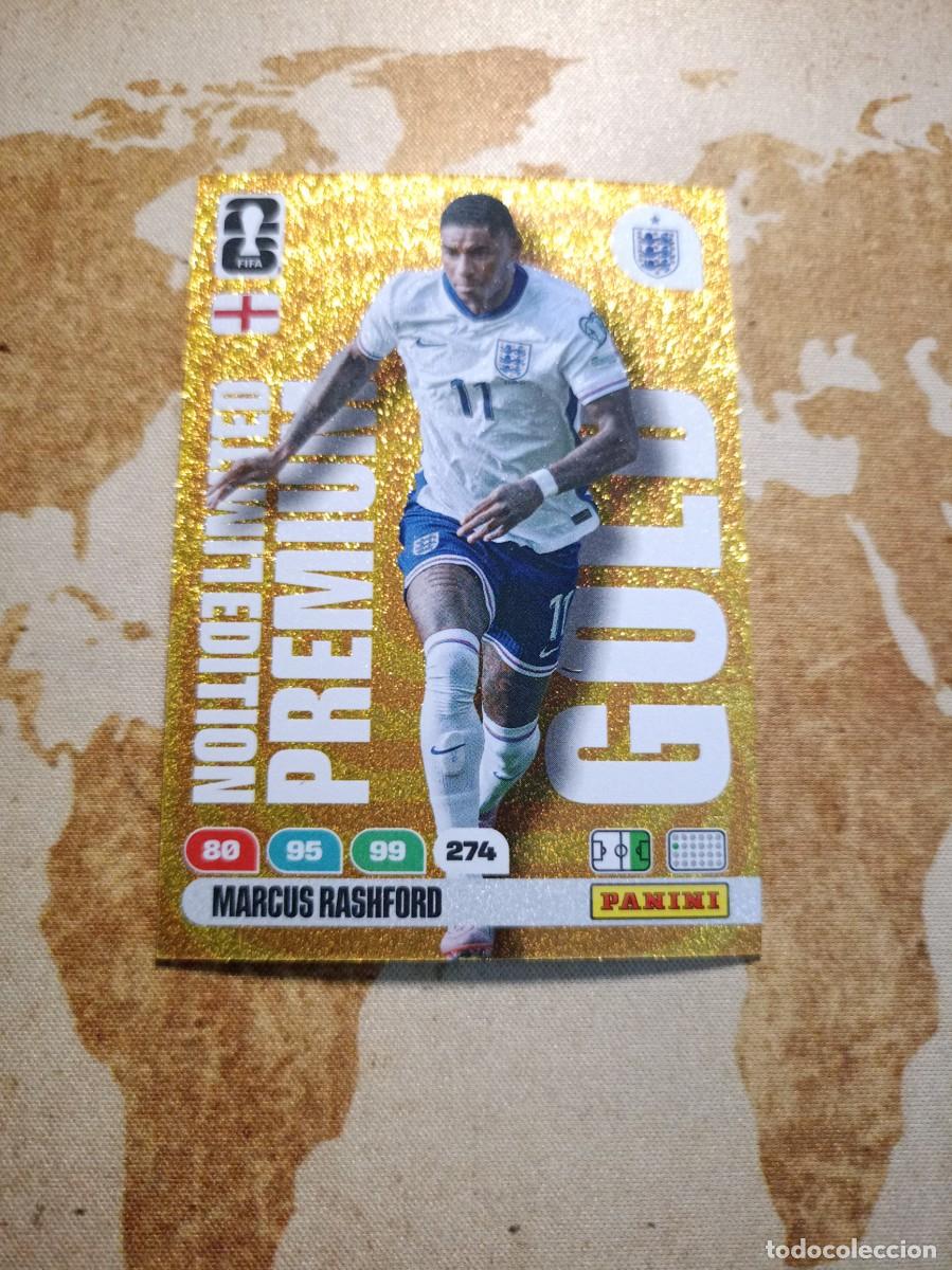 Cartes &agrave; collectionner de Football: Limited Edition Premium Gold MARCUS RASHFORD Adrenalyn WORLD cup 2026