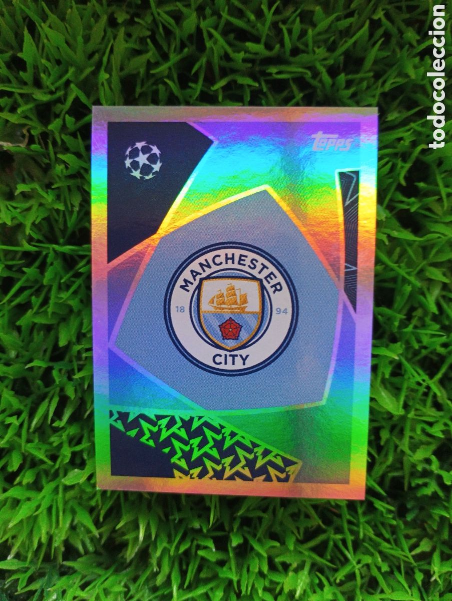 Cromos de f&uacute;tbol: Escudo Manchester City Champions League 25-26 # 298 NUNCA PEGADO