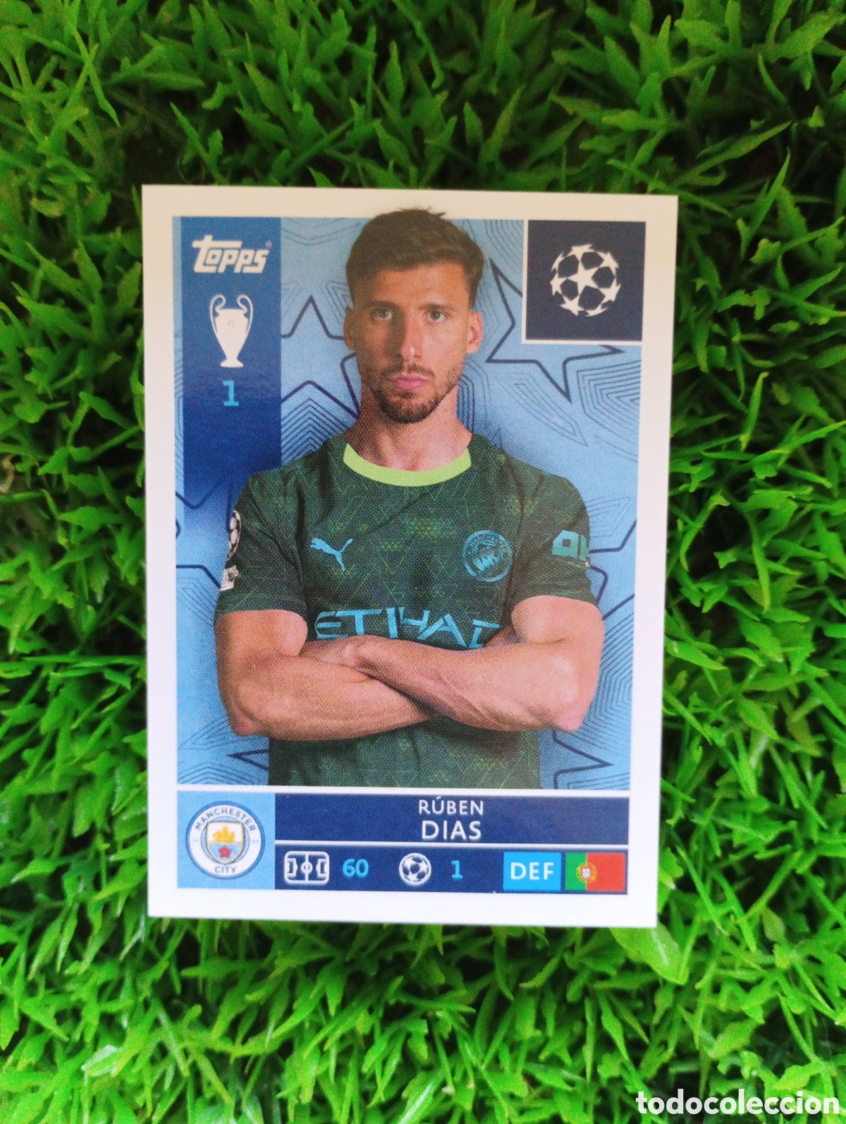 Football Stickers: Ruben Dias Manchester City Champions League 25-26 # 303 NUNCA PEGADO