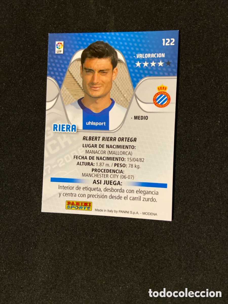 Cromos de f&uacute;tbol: RIERA 122 (ESPANYOL) MEGA - Foto 2