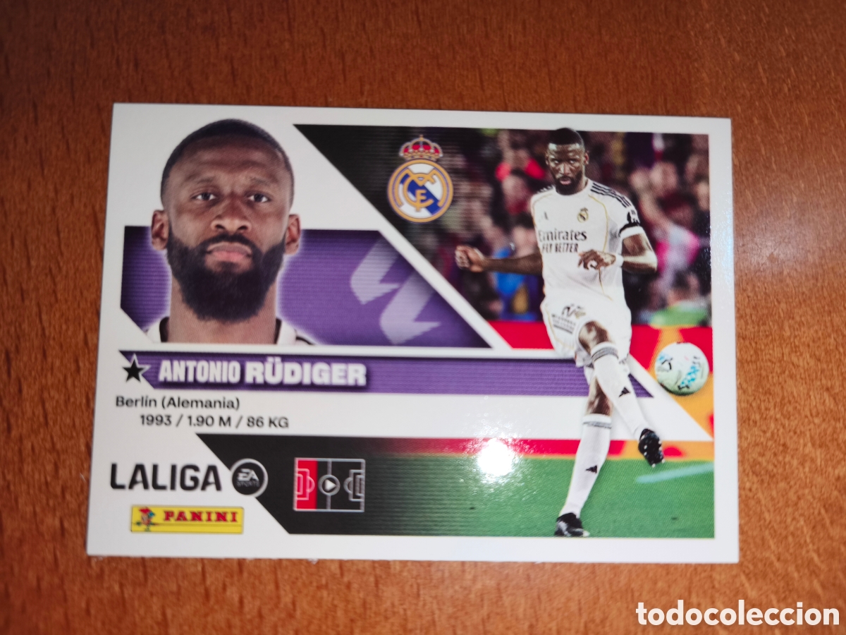 Football Stickers: Rudiger n&deg;8 liga este 26/27 Real Madrid