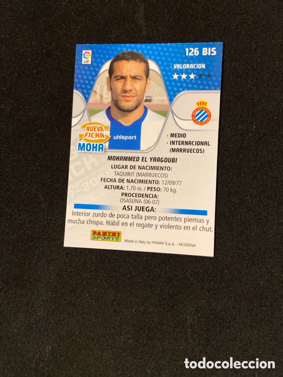 Cromos de f&uacute;tbol: MOHA 126 BIS (ESPANYOL) PANINI MEGACRACKS 2007-2008 07 08 CROMO CARTA M-3 - Foto 2