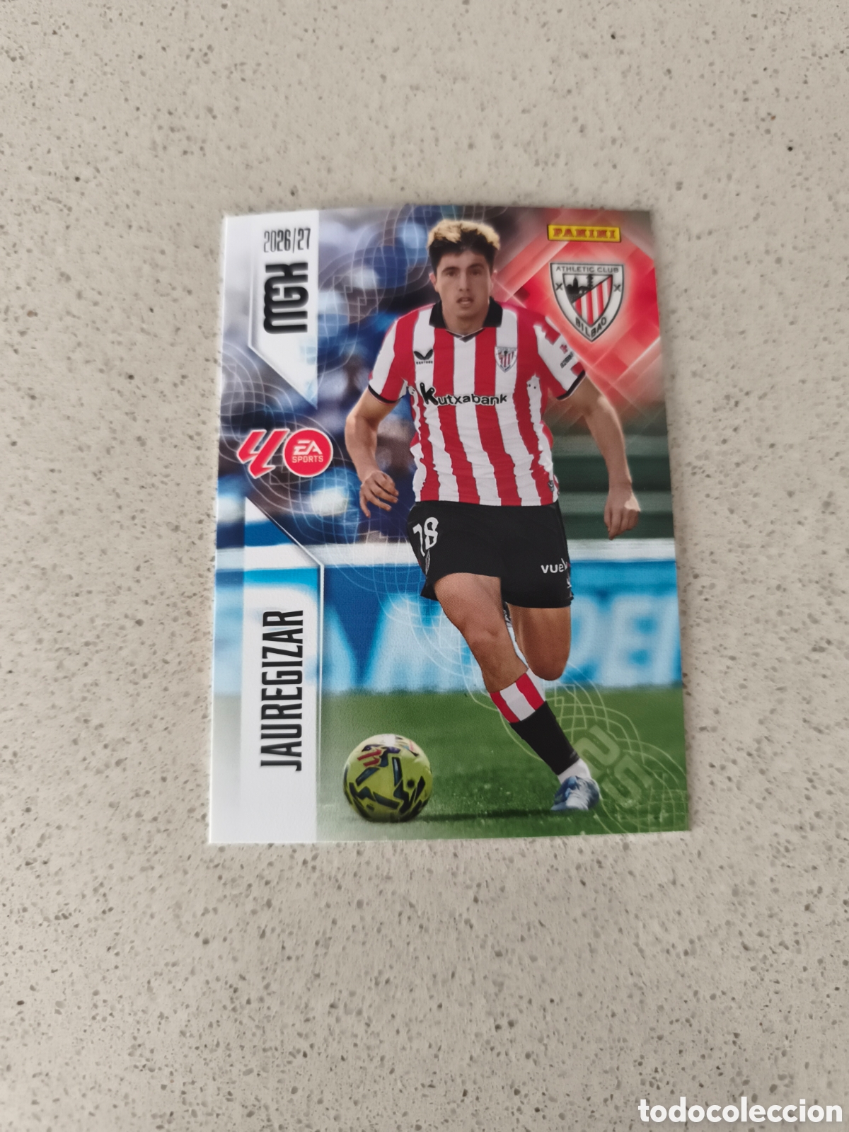Cartes &agrave; collectionner de Football: CARTA N&Uacute;MERO 46 JAUREGIZAR ATHLETIC CLUB DE BILBAO. MEGACRACKS 26/27. PANINI.