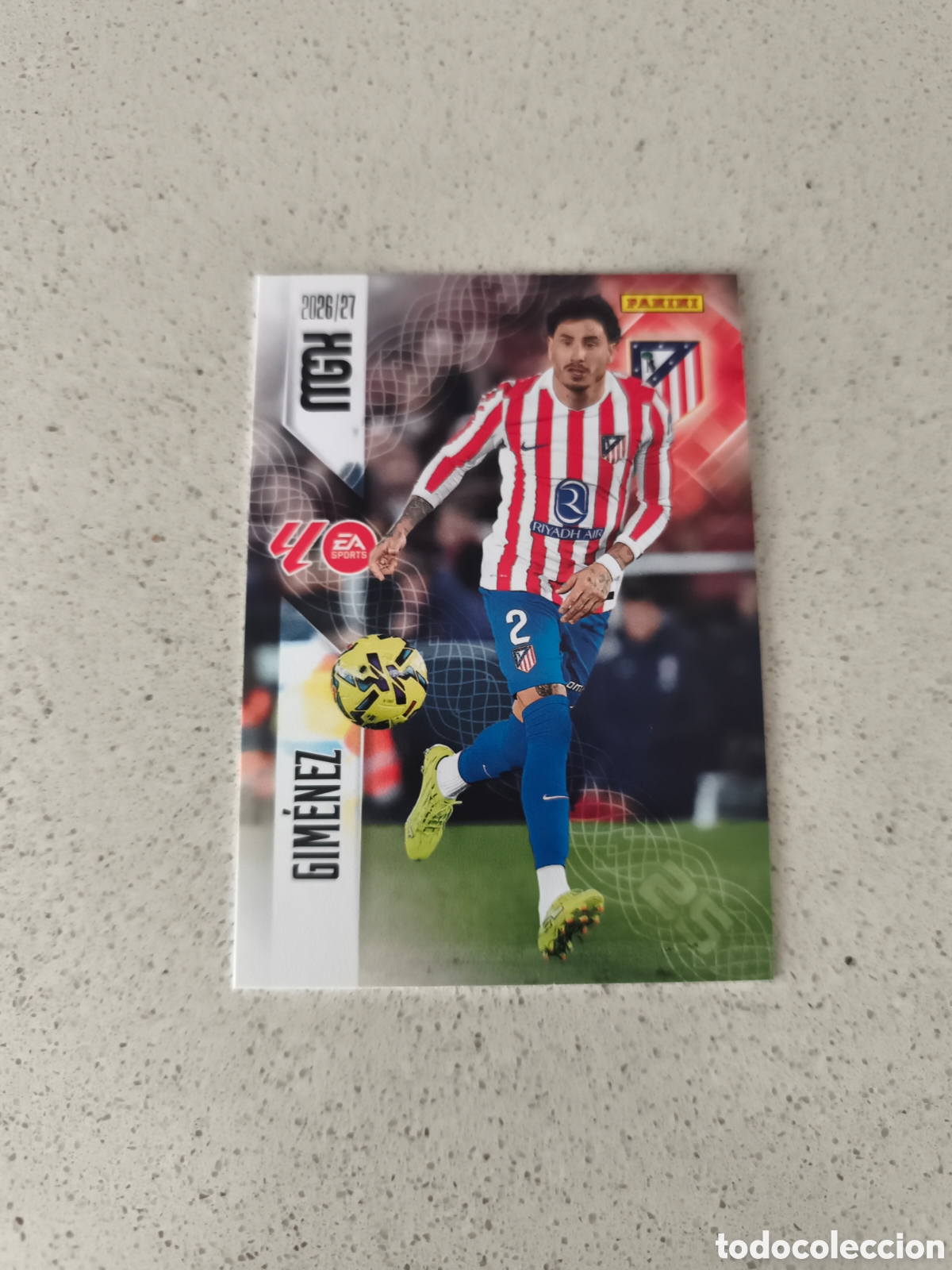 Cartes &agrave; collectionner de Football: CARTA N&Uacute;MERO 61 GIM&Eacute;NEZ ATL&Eacute;TICO DE MADRID. MEGACRACKS 26/27. PANINI.